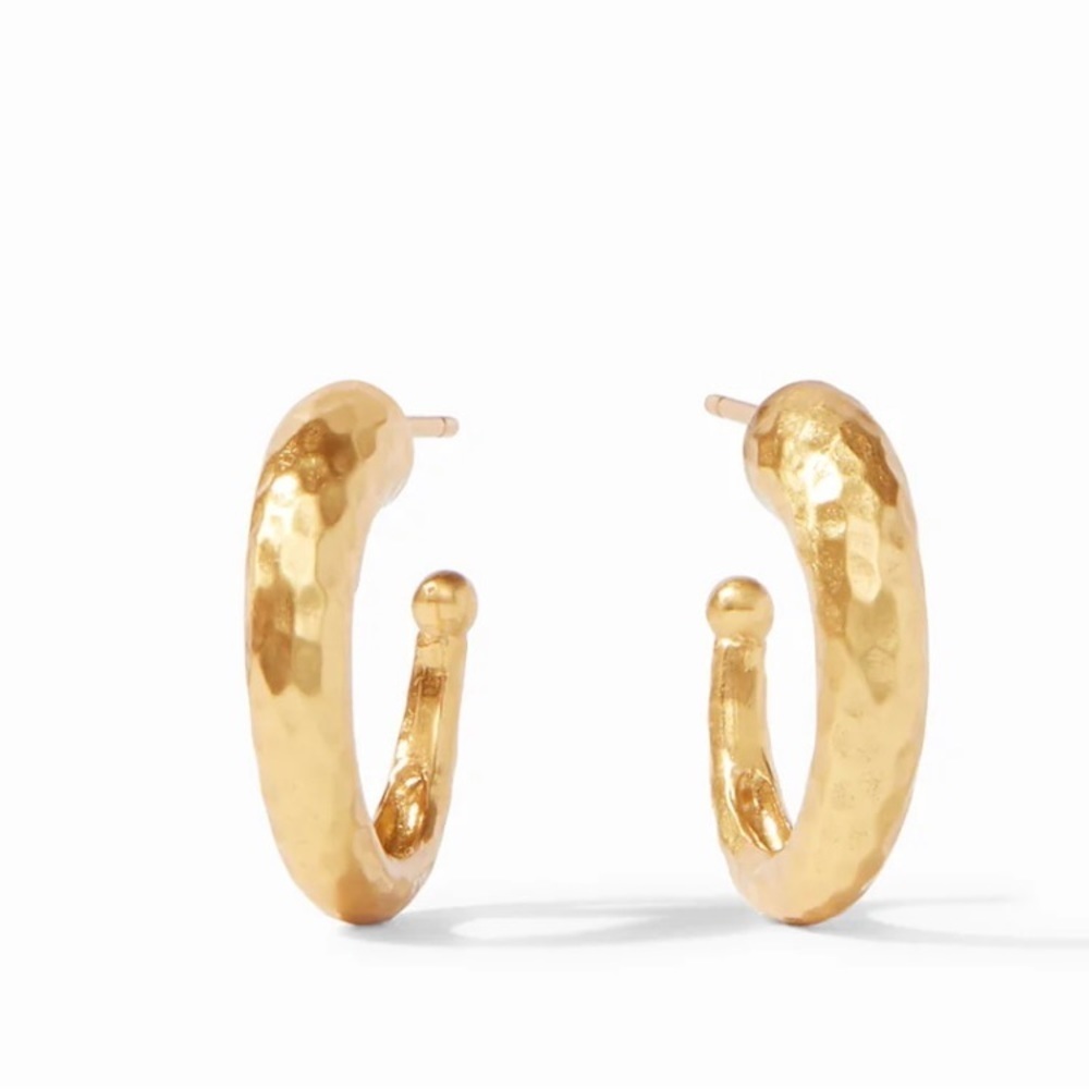 Julie Vos hammered hoop earrings- Small